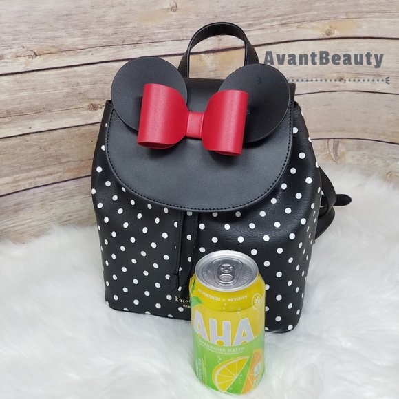 Disney polka dots black kate spade new york minnie mouse bag backpack white main image 8